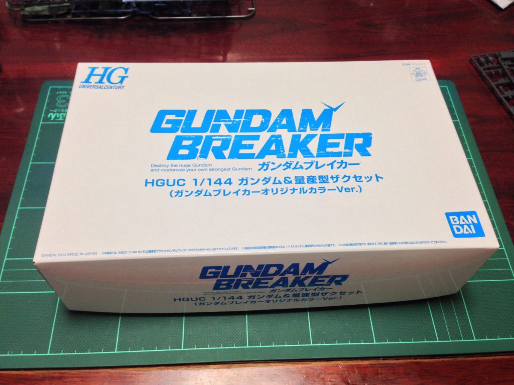 HGUC ガンダム&量産型ザクセット（ガンダムブレイカーオリジナルカラーVer.）  パッケージ