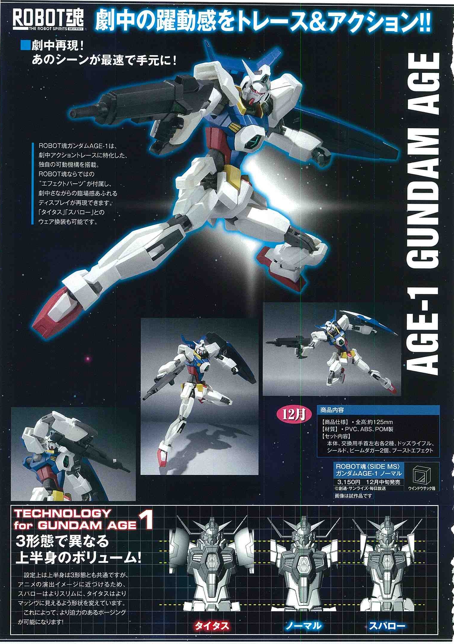 ROBOT魂 <SIDE MS> ガンダムAGE-1 ノーマル 4543112716194