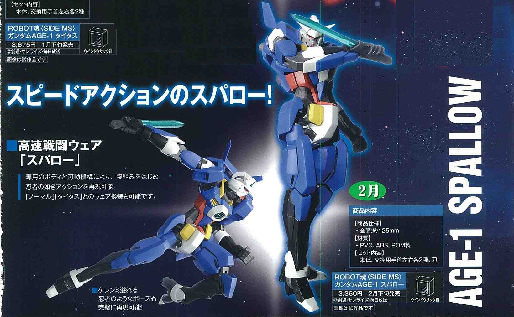 ROBOT魂 <SIDE MS> ガンダムAGE-1 スパロー 4543112716644