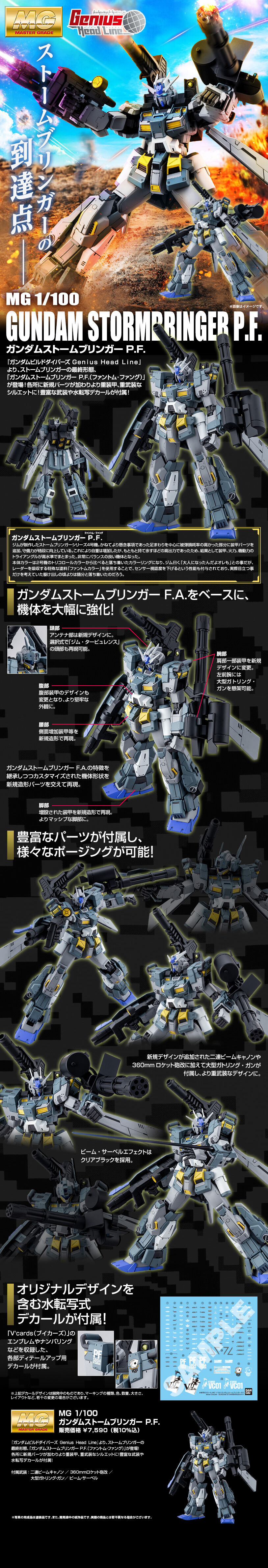 MG 1/100 ガンダムストームブリンガー P.F. 公式商品説明（画像）