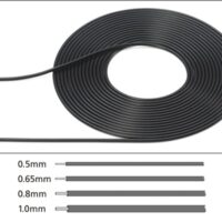 タミヤ パイピングケーブル 外径φ1.0mm（ブラック） 12678 4950344126781
