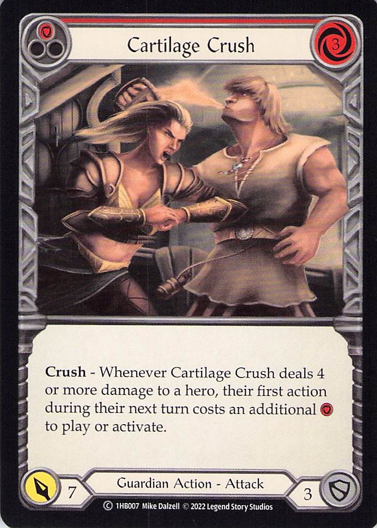 [1HB007]Cartilage Crush[Common]（Blitz Deck Guardian Action Attack Red）【FleshandBlood FaB】