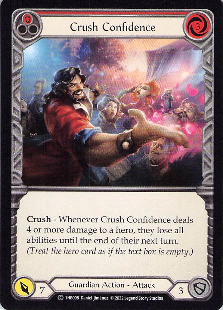 [1HB008]Crush Confidence[Common]（Blitz Deck Guardian Action Attack Red）【FleshandBlood FaB】