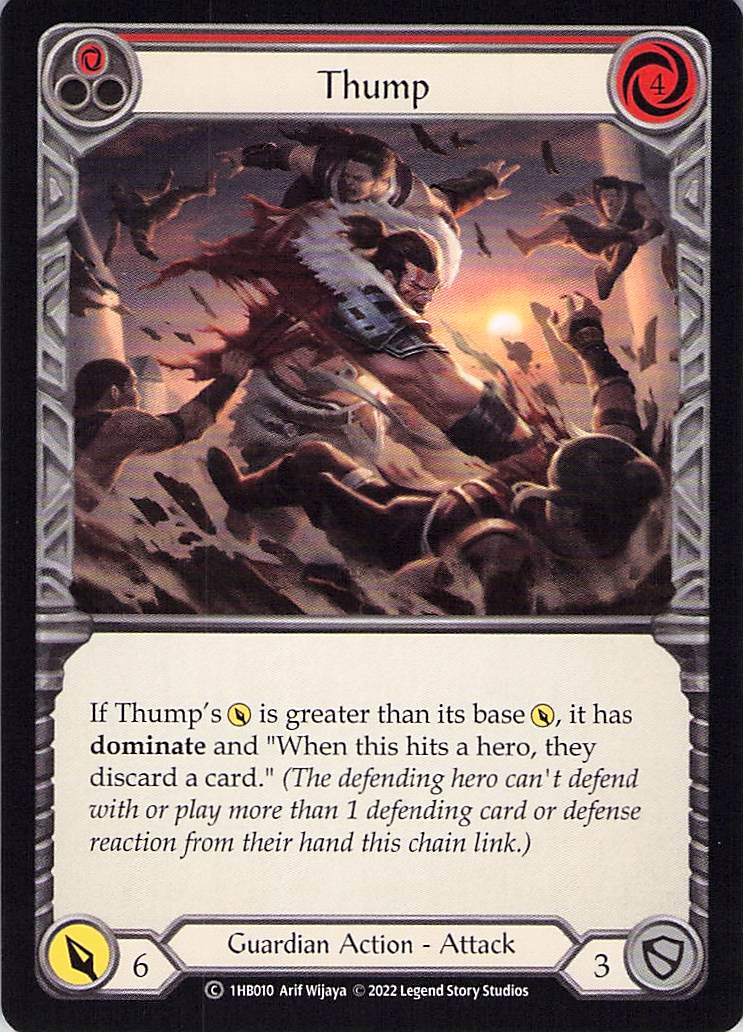[1HB010]Thump[Common]（Blitz Deck Guardian Action Attack Red）【FleshandBlood FaB】