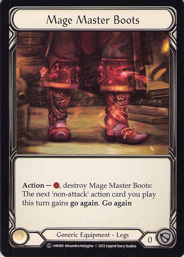 [1HK006]Mage Master Boots[Common]（Blitz Deck Generic Equipment Legs）【FleshandBlood FaB】