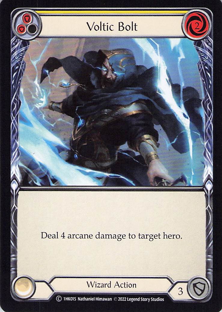 [1HK015]Voltic Bolt[Common]（Blitz Deck Wizard Action Non-Attack Yellow）【FleshandBlood FaB】
