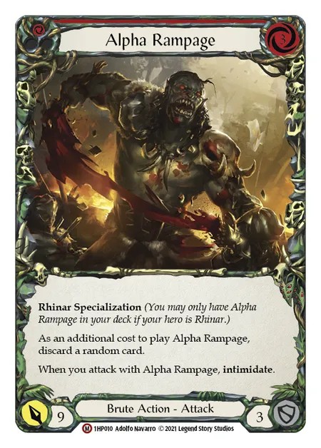 [1HP010]Alpha Rampage[Majestic]（History Pack 1 Brute Action Attack Red）【FleshandBlood FaB】