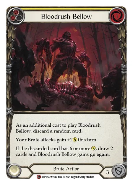 [1HP014]Bloodrush Bellow[Majestic]（History Pack 1 Brute Action Non-Attack Yellow）【FleshandBlood FaB】