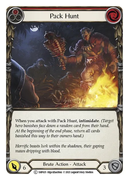 [1HP025]Pack Hunt[Common]（History Pack 1 Brute Action Attack Red）【FleshandBlood FaB】
