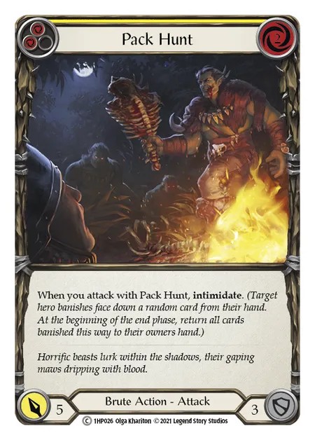 [1HP026]Pack Hunt[Common]（History Pack 1 Brute Action Attack Yellow）【FleshandBlood FaB】