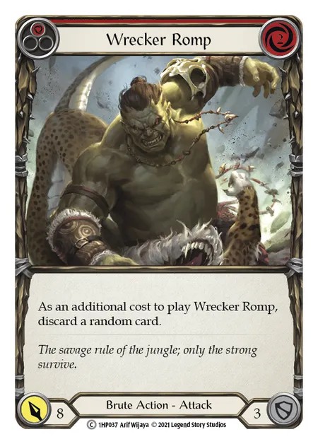 [1HP037]Wrecker Romp[Common]（History Pack 1 Brute Action Attack Red）【FleshandBlood FaB】