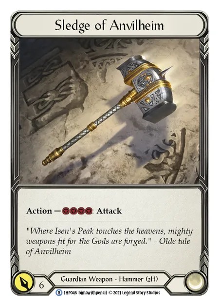 [1HP046]Sledge of Anvilheim[Rare]（History Pack 1 Guardian Weapon 2H Hammer）【FleshandBlood FaB】