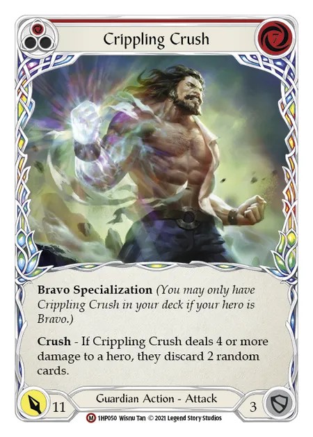 [1HP050]Crippling Crush[Majestic]（History Pack 1 Guardian Action Attack Red）【FleshandBlood FaB】