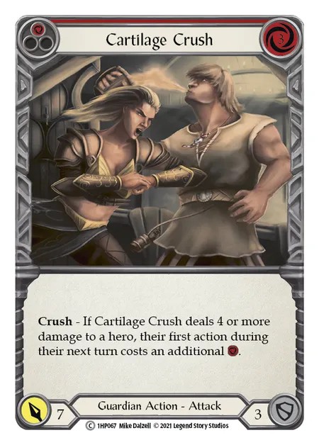 [1HP067]Cartilage Crush[Common]（History Pack 1 Guardian Action Attack Red）【FleshandBlood FaB】