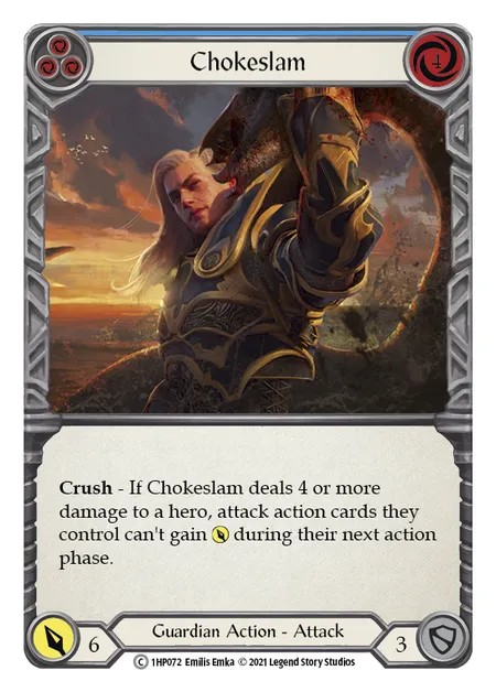 [1HP072]Chokeslam[Common]（History Pack 1 Guardian Action Attack Blue）【FleshandBlood FaB】
