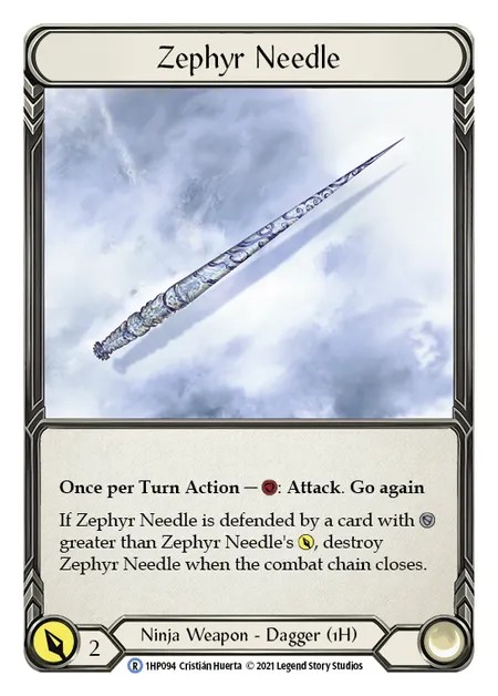 [1HP094]Zephyr Needle[Rare]（History Pack 1 Ninja Weapon 1H Dagger）【FleshandBlood FaB】