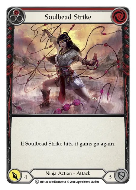 [1HP122]Soulbead Strike[Common]（History Pack 1 Ninja Action Attack Red）【FleshandBlood FaB】
