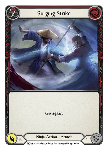 [1HP125]Surging Strike[Common]（History Pack 1 Ninja Action Attack Red）【FleshandBlood FaB】