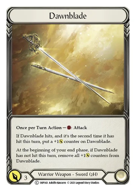[1HP143]Dawnblade[Common]（History Pack 1 Warrior Weapon 2H Sword）【FleshandBlood FaB】