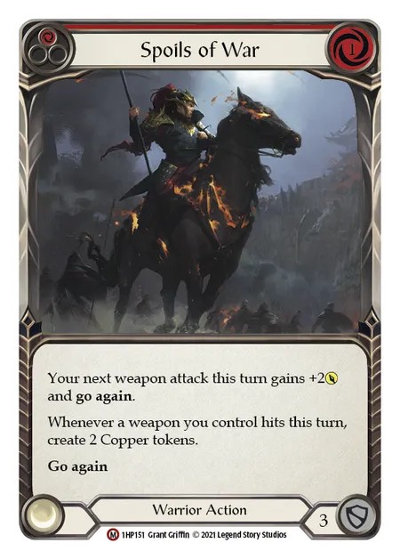 [1HP151]Spoils of War[Majestic]（History Pack 1 Warrior Action Non-Attack Red）【FleshandBlood FaB】