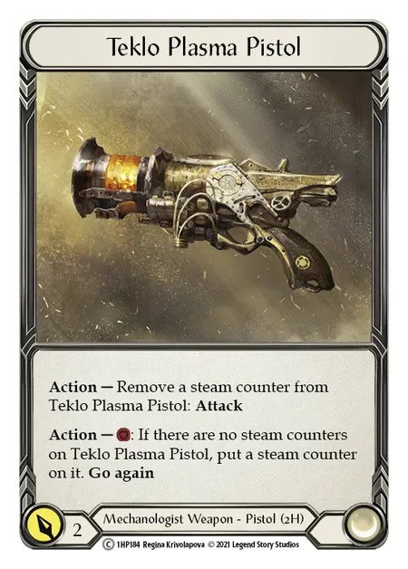 [1HP184]Teklo Plasma Pistol[Common]（History Pack 1 Mechanologist Weapon 2H Pistol）【FleshandBlood FaB】