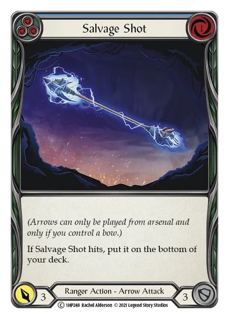 [1HP248]Salvage Shot[Common]（History Pack 1 Ranger Action Arrow Attack Blue）【FleshandBlood FaB】
