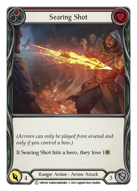 [1HP249]Searing Shot[Common]（History Pack 1 Ranger Action Arrow Attack Red）【FleshandBlood FaB】