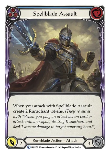 [1HP272]Spellblade Assault[Rare]（History Pack 1 Runeblade Action Attack Blue）【FleshandBlood FaB】