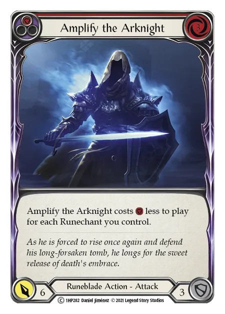 [1HP282]Amplify the Arknight[Common]（History Pack 1 Runeblade Action Attack Red）【FleshandBlood FaB】