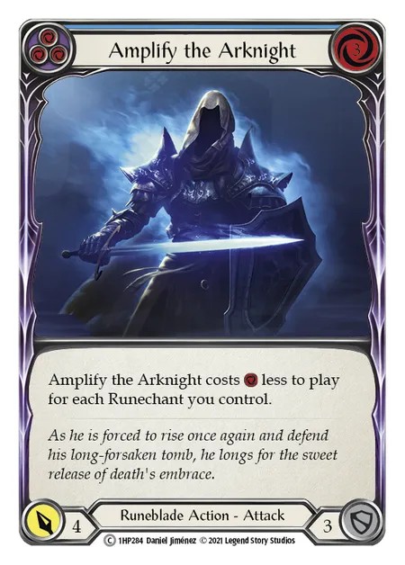 [1HP284]Amplify the Arknight[Common]（History Pack 1 Runeblade Action Attack Blue）【FleshandBlood FaB】