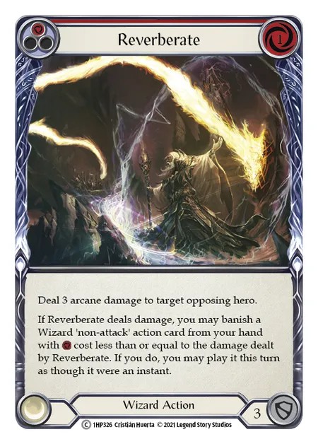 [1HP326]Reverberate[Common]（History Pack 1 Wizard Action Non-Attack Red）【FleshandBlood FaB】