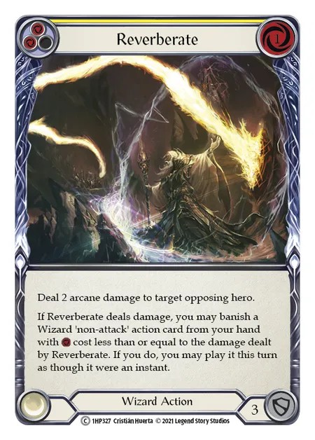 [1HP327]Reverberate[Common]（History Pack 1 Wizard Action Non-Attack Yellow）【FleshandBlood FaB】