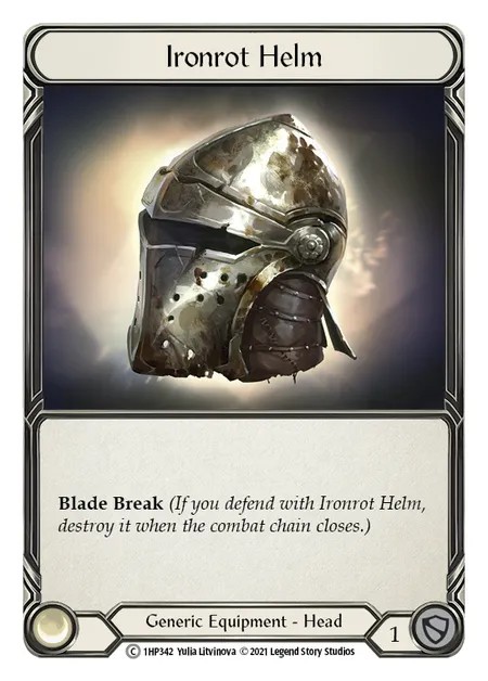[1HP342]Ironrot Helm[Common]（History Pack 1 Generic Equipment Head）【FleshandBlood FaB】