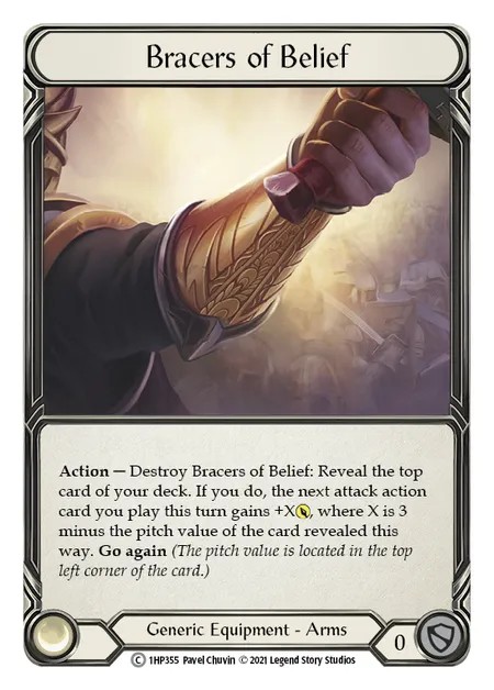 [1HP355]Bracers of Belief[Common]（History Pack 1 Generic Equipment Arms）【FleshandBlood FaB】