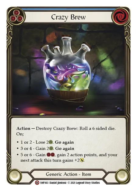 [1HP363]Crazy Brew[Majestic]（History Pack 1 Generic Action Item Non-Attack Blue）【FleshandBlood FaB】
