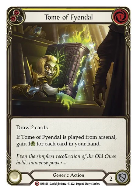 [1HP365]Tome of Fyendal[Majestic]（History Pack 1 Generic Action Non-Attack Yellow）【FleshandBlood FaB】