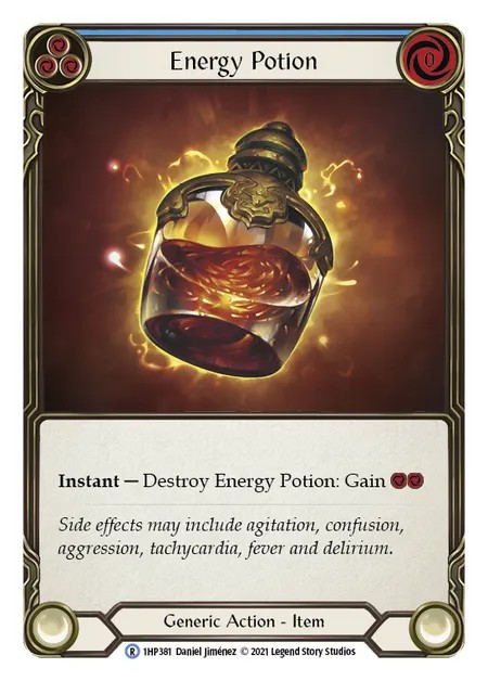 [1HP381]Energy Potion[Rare]（History Pack 1 Generic Action Item Non-Attack Blue）【FleshandBlood FaB】