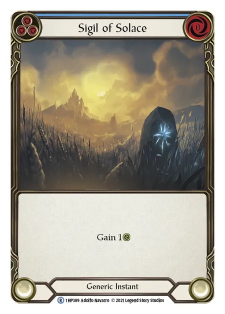 [1HP389]Sigil of Solace[Rare]（History Pack 1 Generic Instant Blue）【FleshandBlood FaB】
