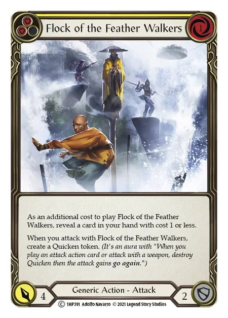 [1HP391]Flock of the Feather Walkers[Common]（History Pack 1 Generic Action Attack Yellow）【FleshandBlood FaB】