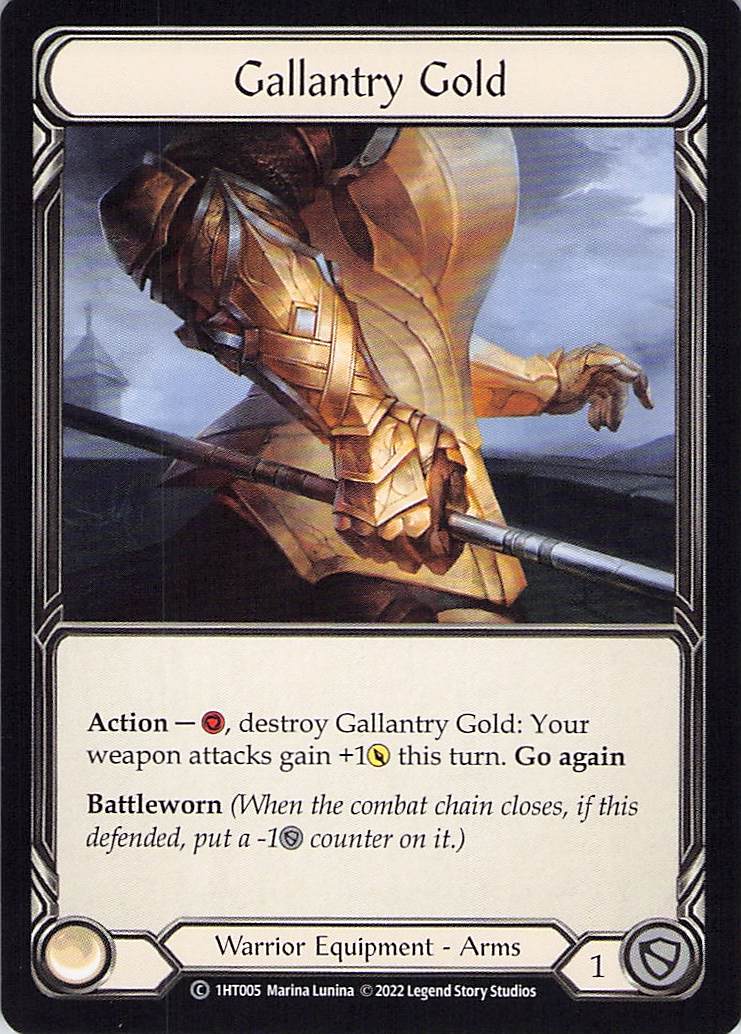 [1HT005]Gallantry Gold[Common]（Blitz Deck Warrior Equipment Arms）【FleshandBlood FaB】