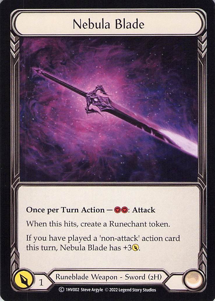 [1HV002]Nebula Blade[Common]（Blitz Deck Runeblade Weapon 2H Sword）【FleshandBlood FaB】
