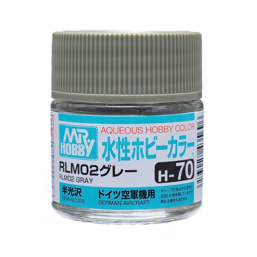 水性ホビーカラー H70 RLM02グレー 半光沢