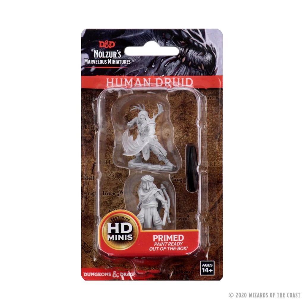 D&D NOLZUR’S MARVELOUS MINIATURES:WAVE 6-Human Druid 73390 634482733905