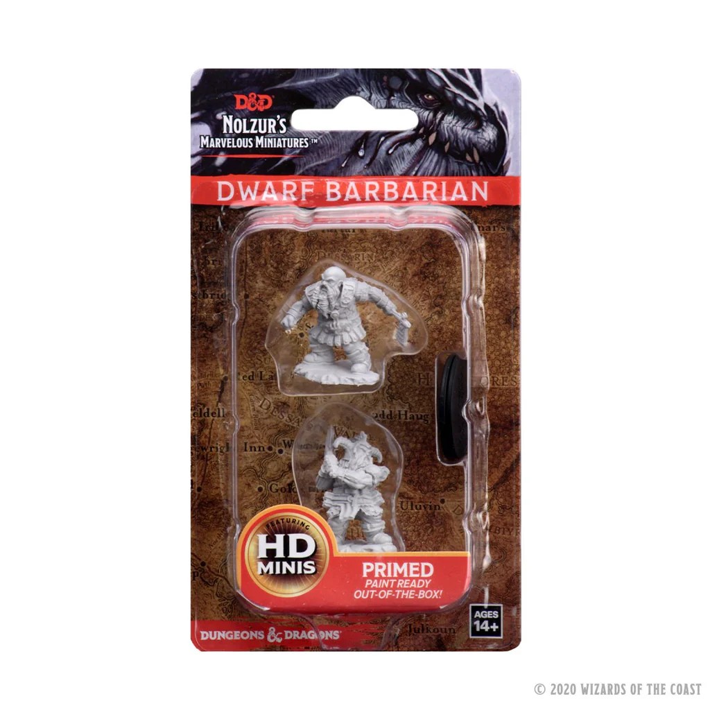 D&D NOLZUR’S MARVELOUS MINIATURES:WAVE 6-Dwarf Barbarian 73391 634482733912