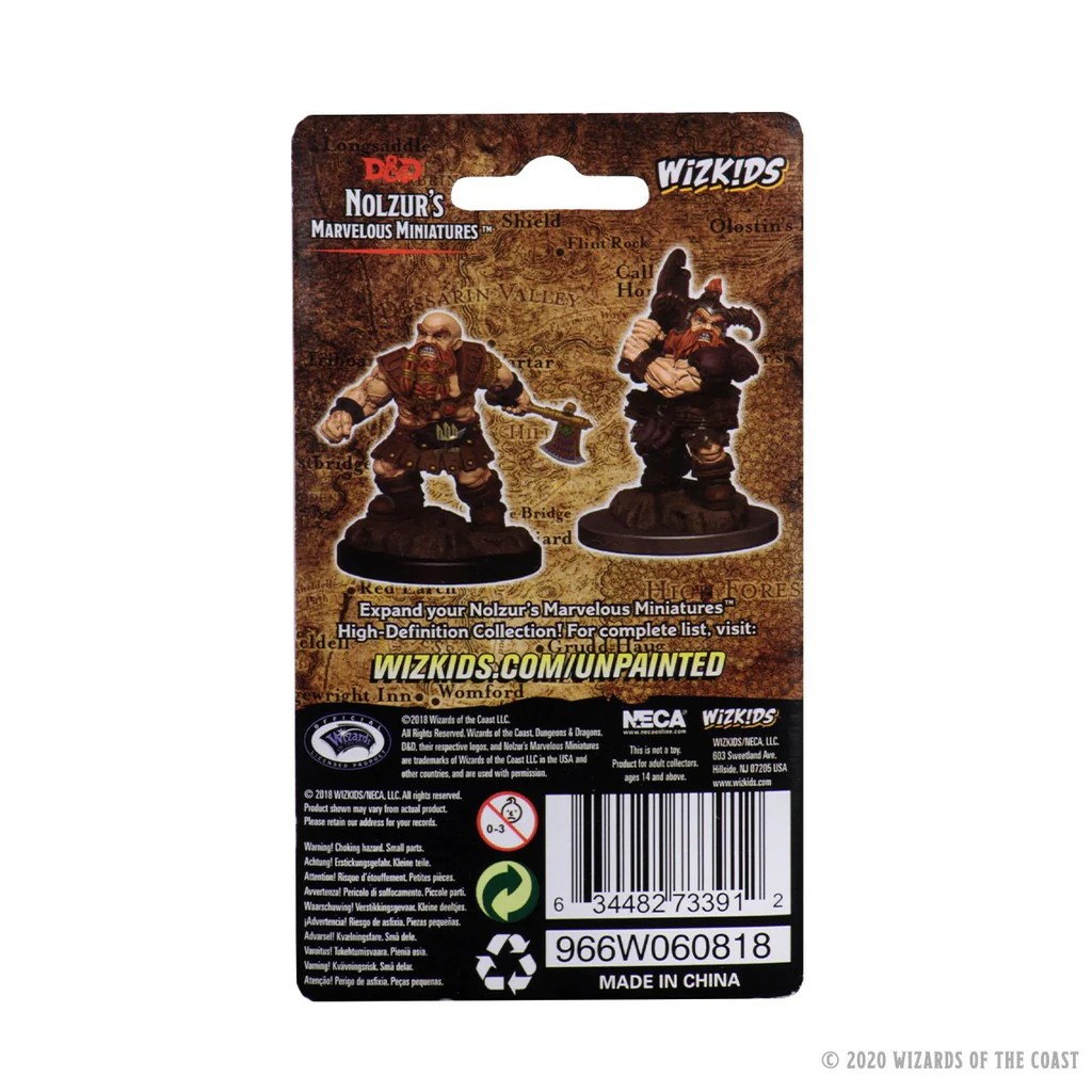 D&D NOLZUR’S MARVELOUS MINIATURES:WAVE 6-Dwarf Barbarian 73391 634482733912