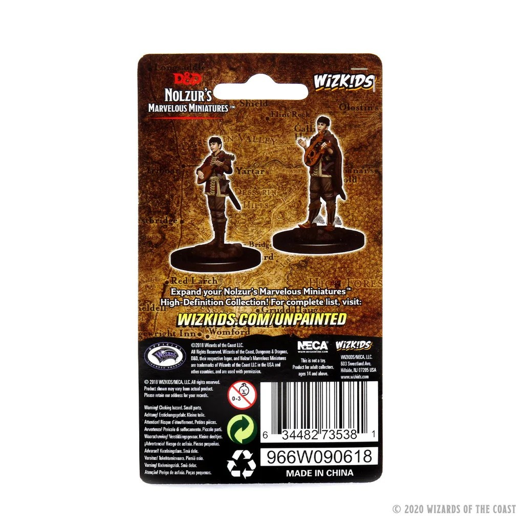 D&D NOLZUR’S MARVELOUS MINIATURES:WAVE 7-Half-Elf Bard 73538 634482735381