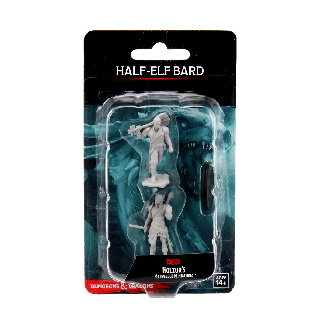 D&D NOLZUR’S MARVELOUS MINIATURES:WAVE 12-Half-Elf Bard 90055 634482900550