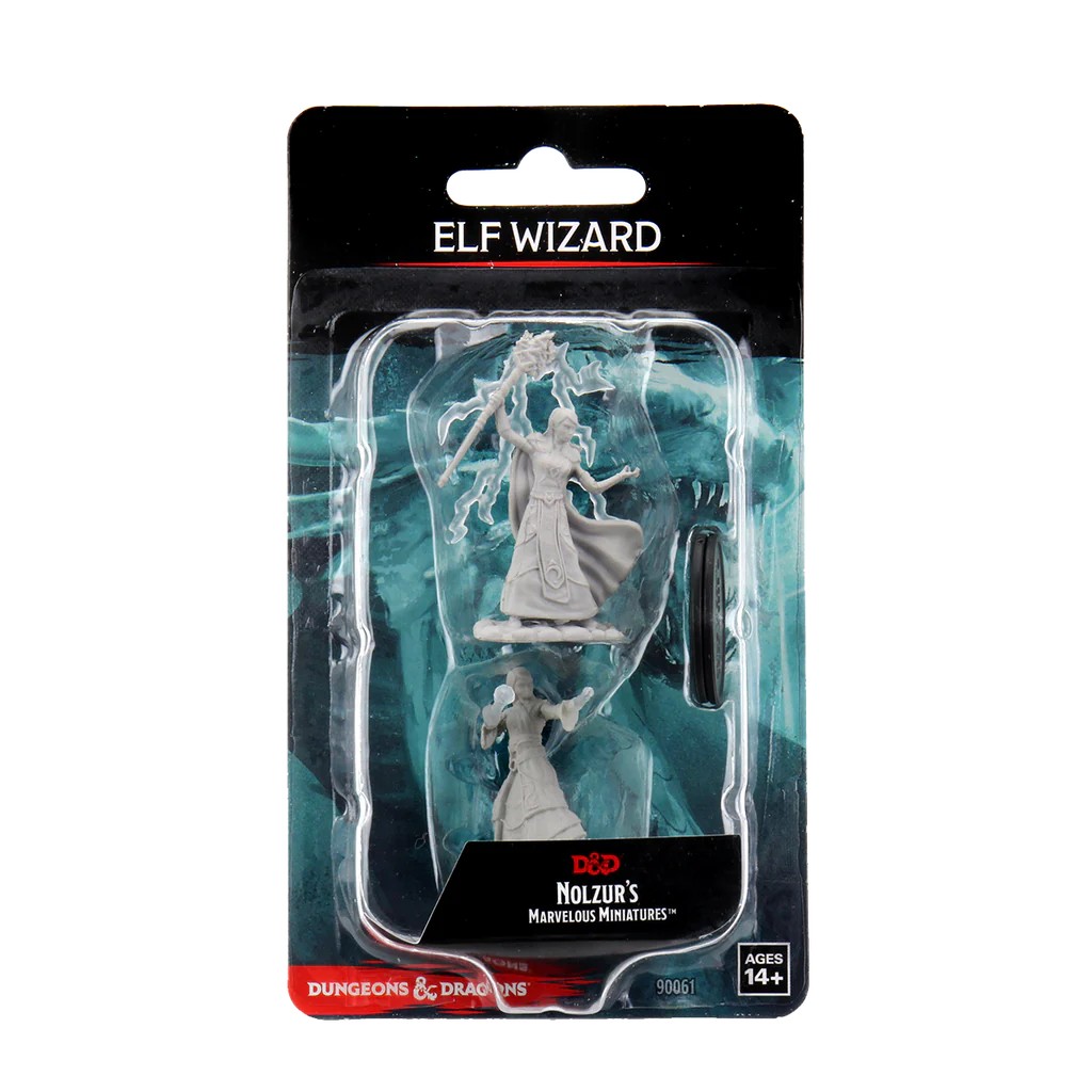 D&D NOLZUR’S MARVELOUS MINIATURES:WAVE 12-Elf Wizard 90061 634482900611