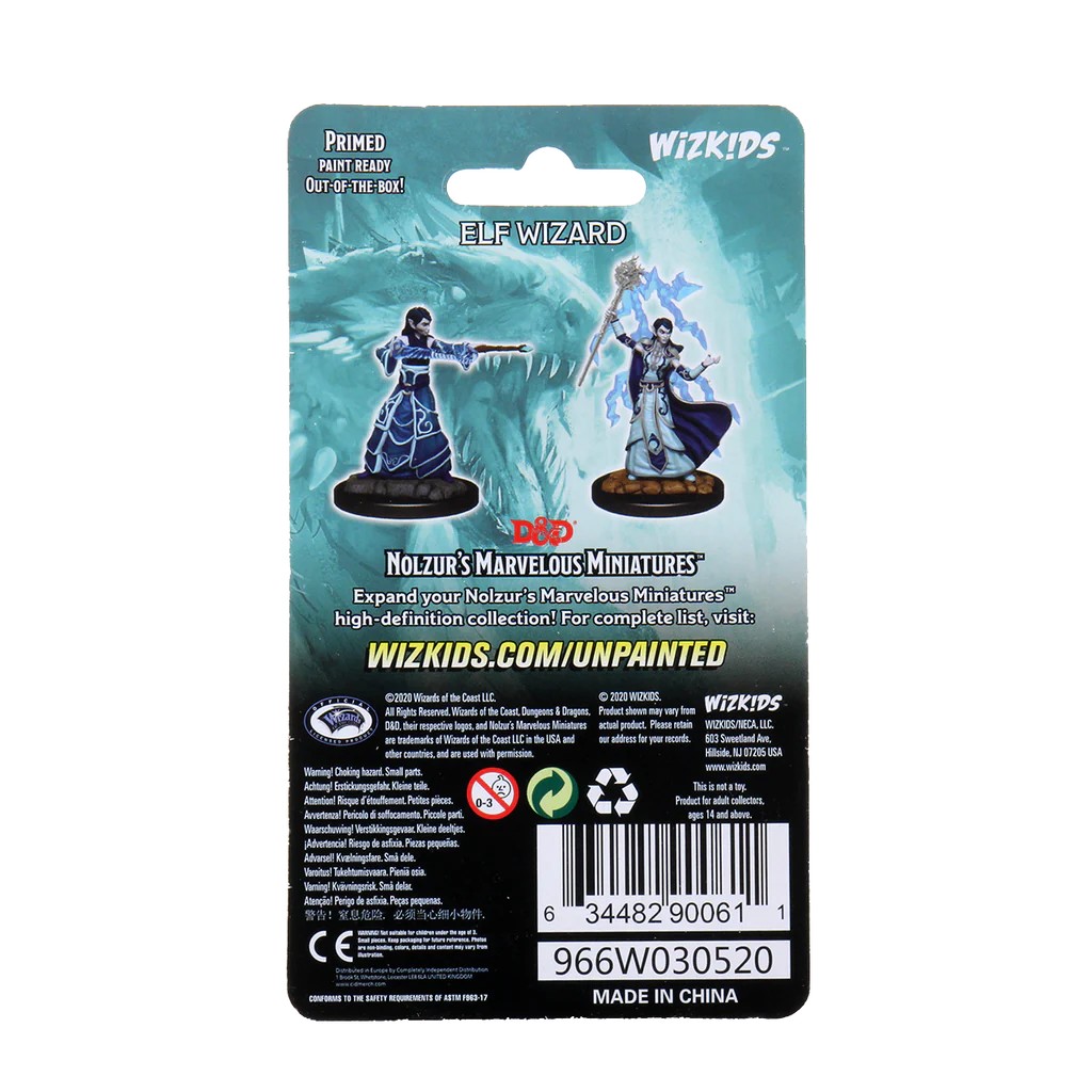 D&D NOLZUR’S MARVELOUS MINIATURES:WAVE 12-Elf Wizard 90061 634482900611