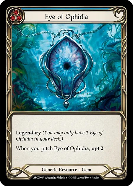 [ARC000-F-Cold Foil]Eye of Ophidia[Fabled]（Arcane Rising First Edition Generic Resource Gem）【FleshandBlood FaB】